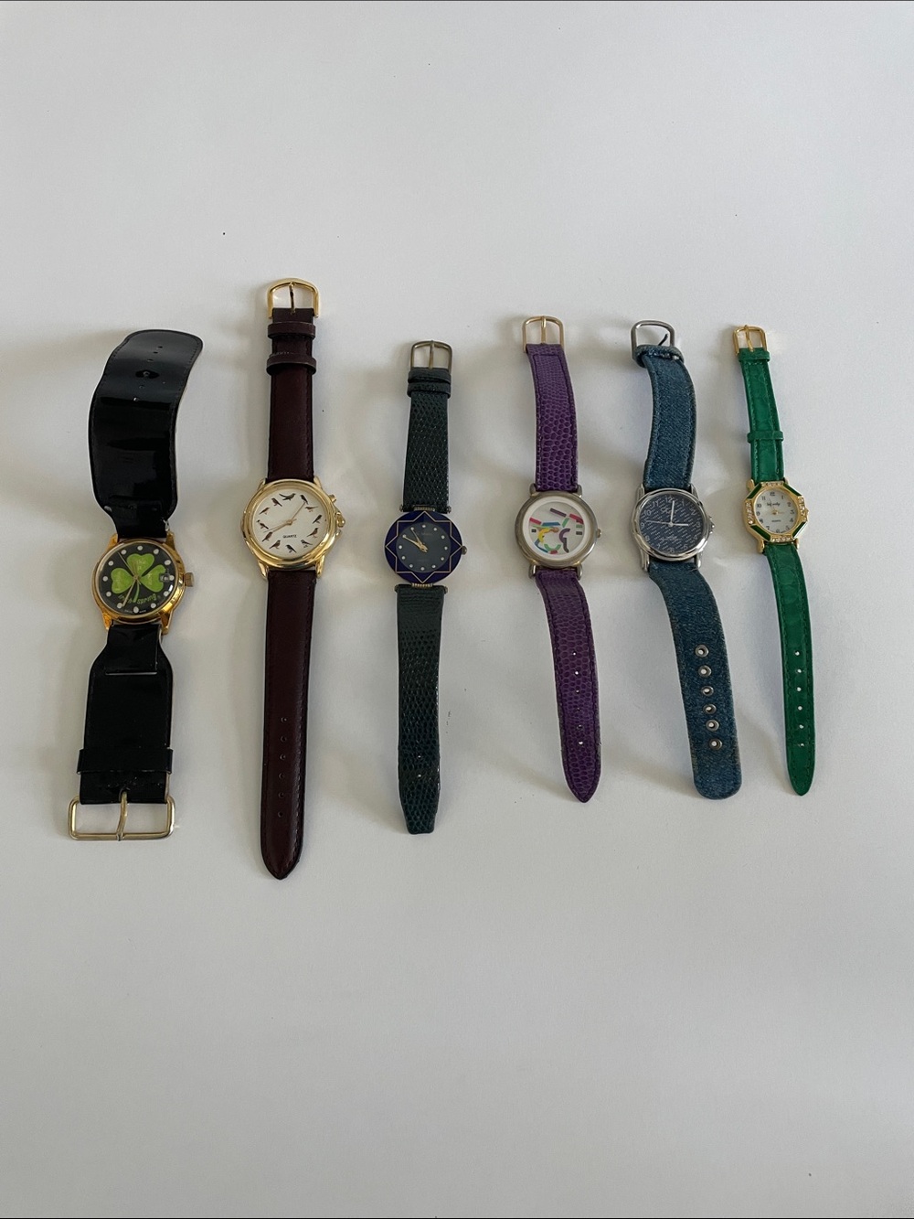 Lot of 6 Vintage Women's Fashion Watches - Untested